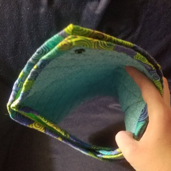 Quirky beauty- a homemade blue & green purse - Picture 10 of 12